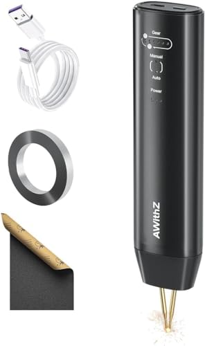 Akku Punktschweißgerät,AWithZ 2 in 1 Punktschweißgerät, automatisch und manuell, 11 einstellbare Zahnräder für...
