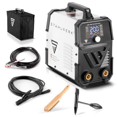 STAHLWERK Schweißgerät MIG MAG 200 Spot Puls Pro Vollausstattung, Vollsynergischer IGBT Inverter, 5in1 Kombigerät mit...