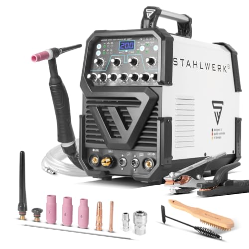 STAHLWERK Schweißgerät AC/DC WIG 200 Puls ST – WIG MMA, mit 200A, HF-Zündung, Pulsfunktion, ideal für Aluminium &...