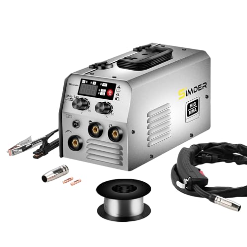 Fülldraht Schweißgerät ohne Gas SSIMDER 140A 2 in 1 MIG MMA Schweißgerät mit Fülldraht, Elektroden Schweißgerät...