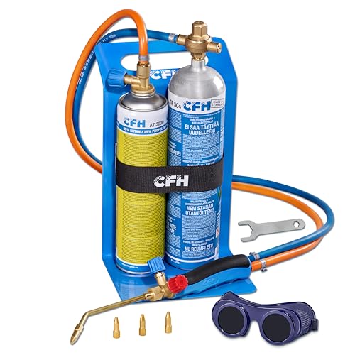 CFH Schweiß-Fix SF 3100 - Tragbares Autogen-Schweißgerät und Hartlötgerät zum Autogenschweißen und Hartlöten,...