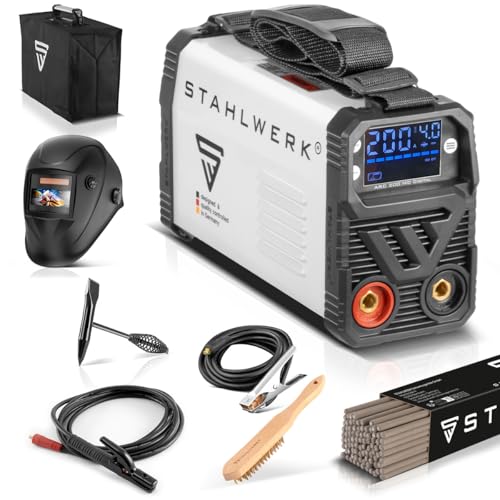 STAHLWERK Schweißgerät ARC 200 MD Digital - DC Vollausstattung MMA | E-Hand | Lift-TIG Inverter mit 200 Ampere,...