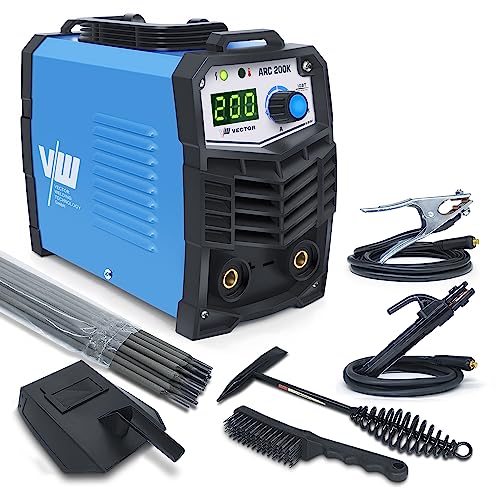 Elektroden Schweißgerät 200 A, MMA Inverter Schweissgerät, Elektroden ARC Welder, ARC200K Elektro Schweißgerät Set,...