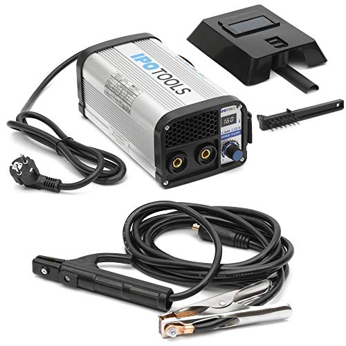 IPOTOOLS MMA-160R Elektroden Schweißgerät - IGBT Inverter Schweissgerät MMA/E-Hand mit 160 Amper/Digitale LCD Anzeige...