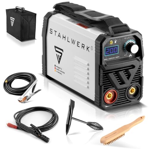 STAHLWERK Schweißgerät ARC 200 MD – kompakt, leicht, tragbar, DC MMA, E-Hand, 200 A, IGBT-Single-Board, Hotstart,...